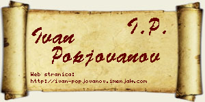 Ivan Popjovanov vizit kartica